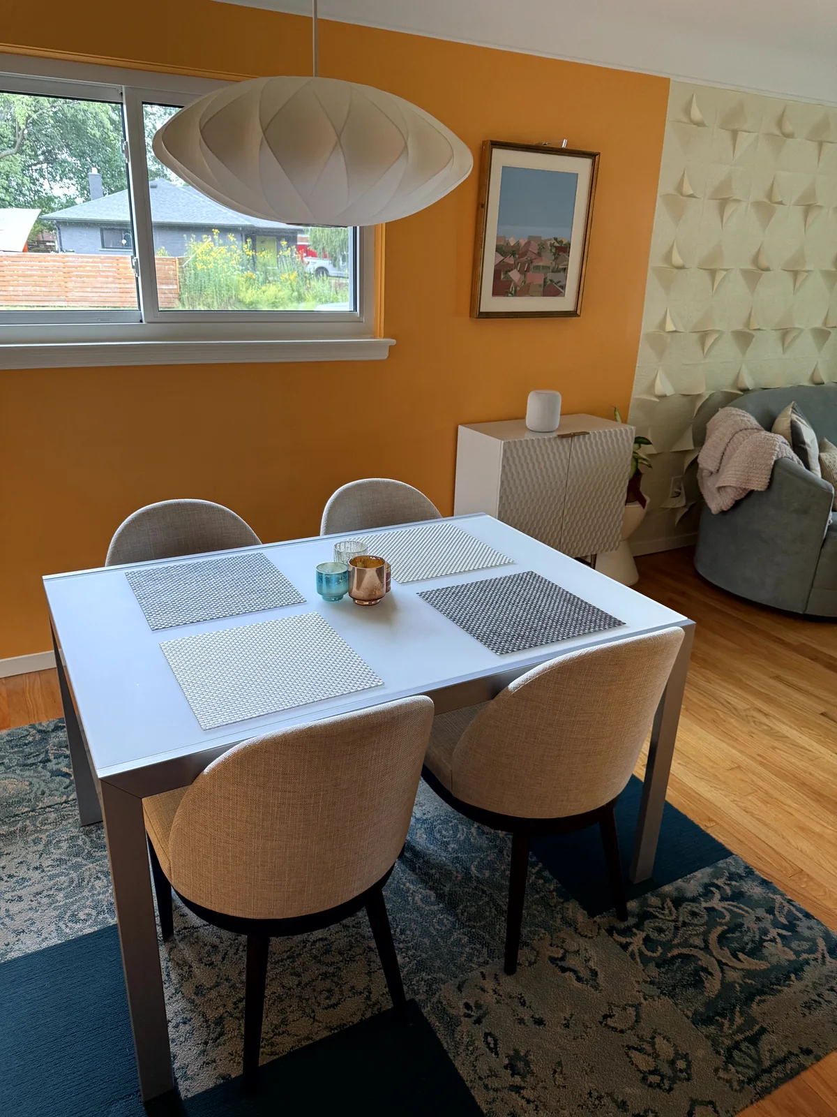 Finished dining room after a Sparkle Team house-cleaning visit in Oak Park, Michigan